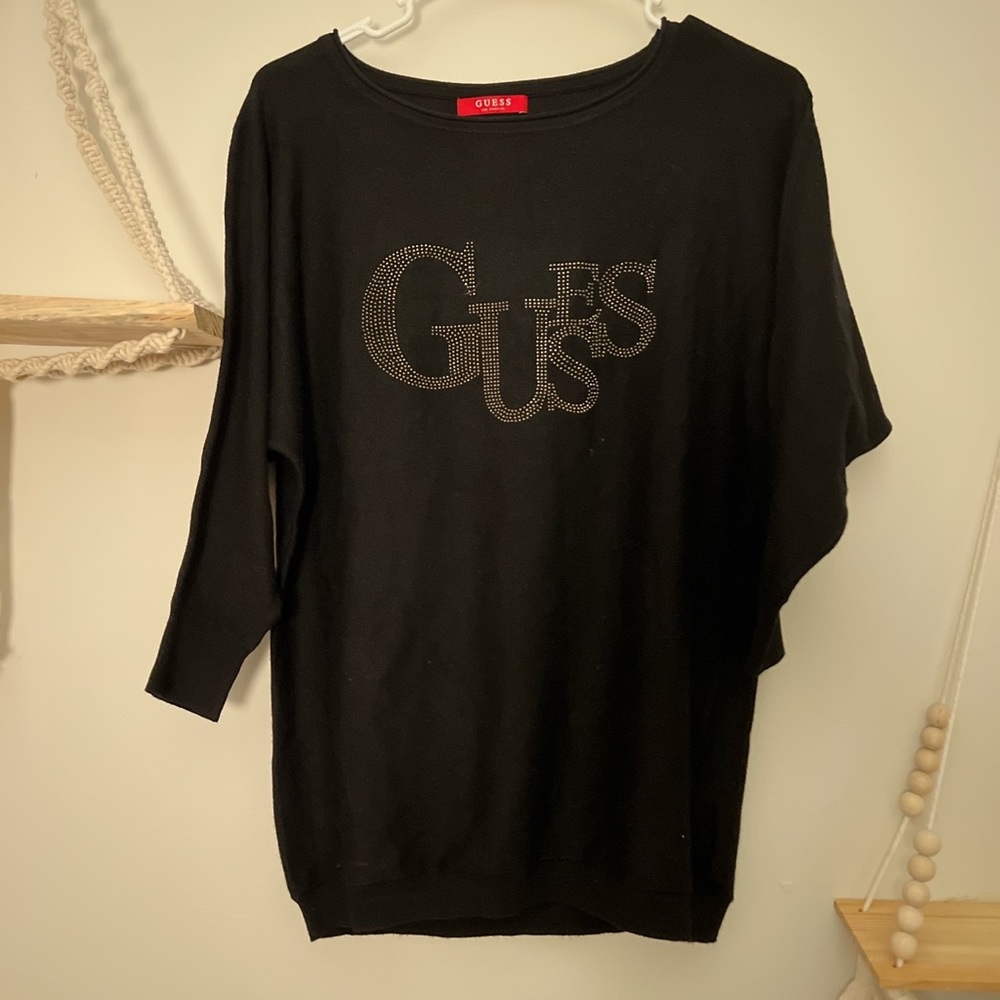 Guess Black Sweater Top